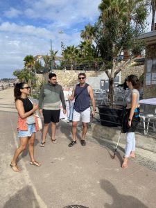 Gathering in front of Windsurf Café in Carcavelos